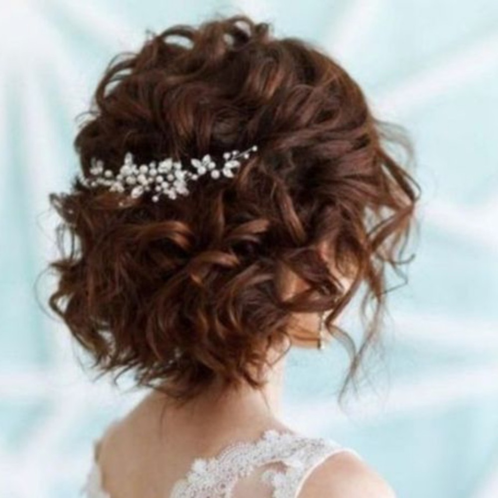 Handmade Pearl and Rhinestone Hairpiece